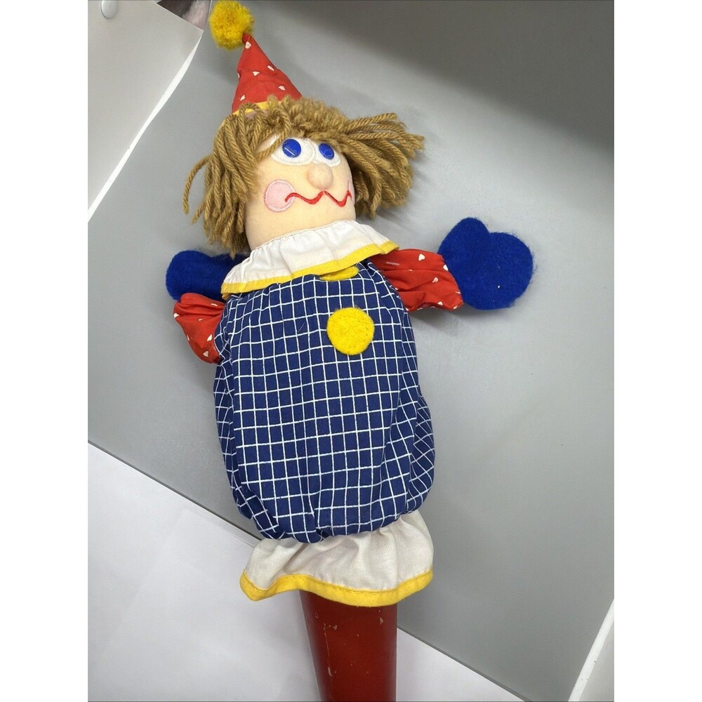 Vintage 1987 Gymboree "Gymbo" the Clown Pop-Up Cone Puppet.
